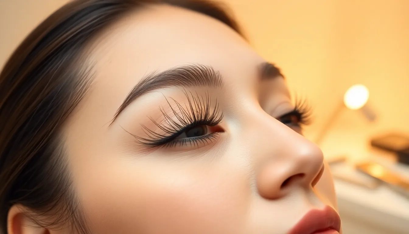 Natural lash extensions applied lash-by-lash at a professional lash extension studio near Tanjong Pagar, Singapore