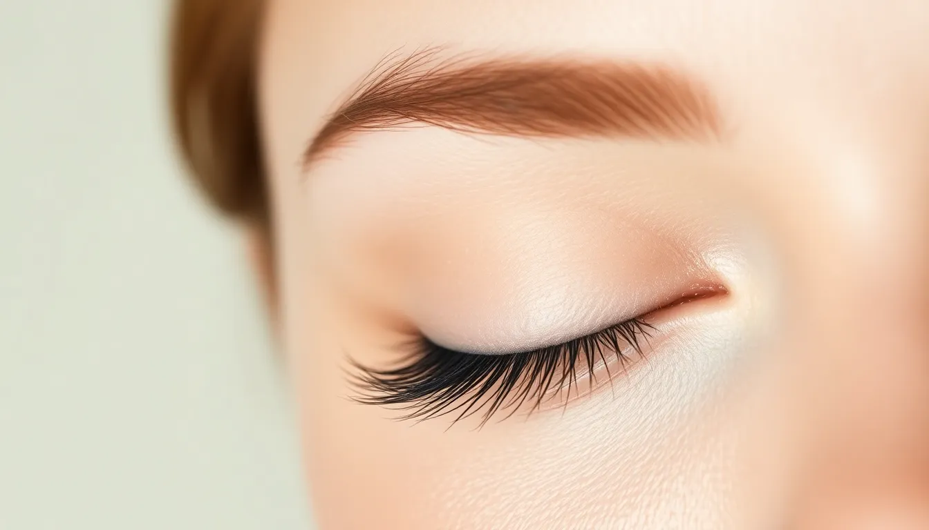 Natural lash lift result on an Asian woman's eye, showing a clean lifted curl — lash lift Singapore price guide by Serenity Beaute
