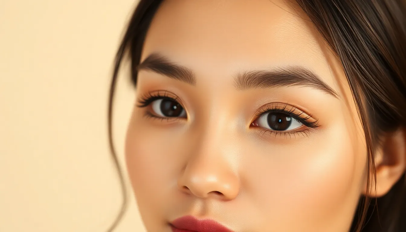 Woman with natural eyelash extensions showing subtle, flattering lash definition — Serenity Beaute Singapore